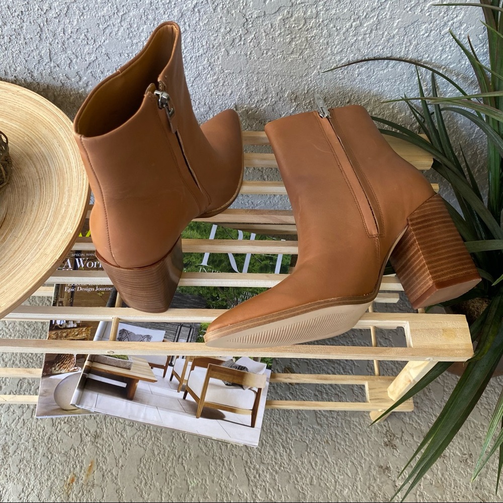 Nine West Leather Pointed Toe Booties